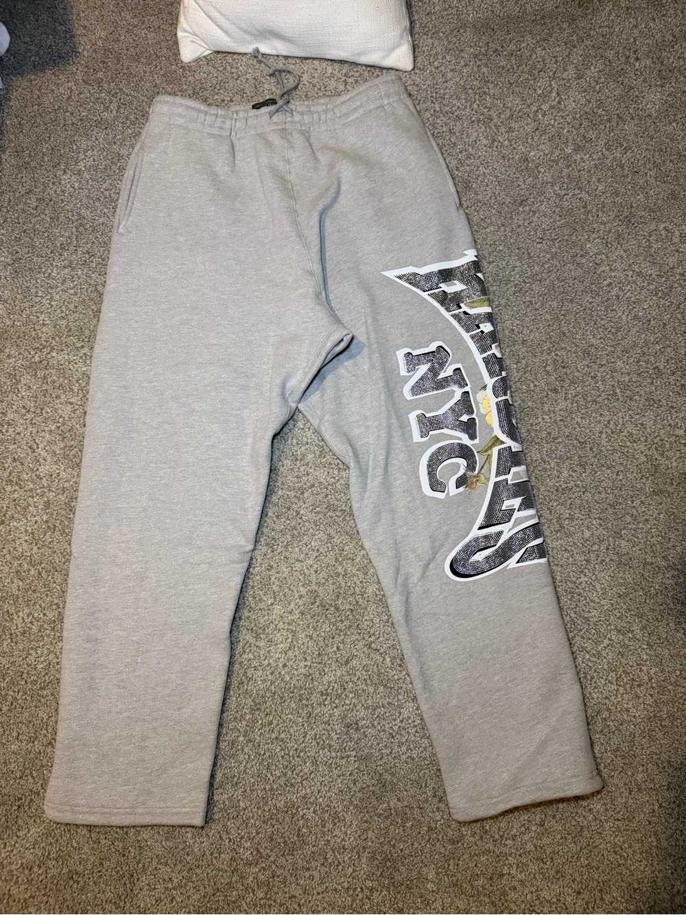 Denim Tears Hardies NYC Tears Sweatpants Sz XL Grey Brand New